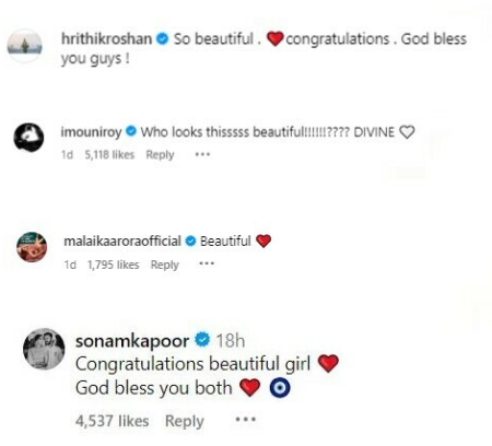Hrithik Roshan and Sonam Kapoor among other Bollywood celebrities congratulated Mahira on her wedding