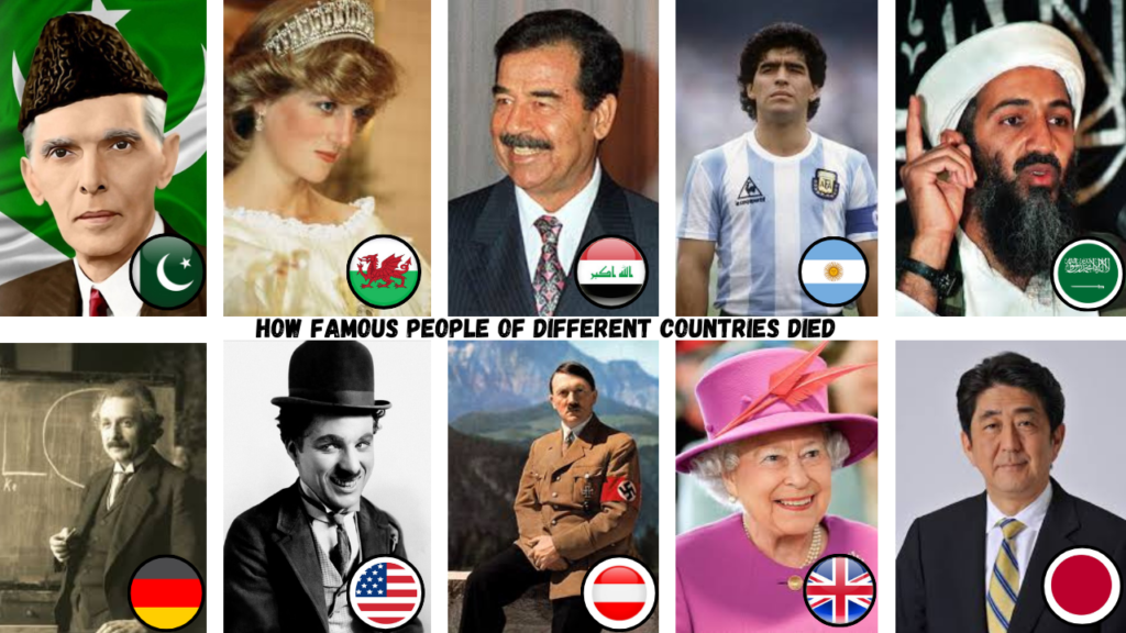 How famous people of different countries died